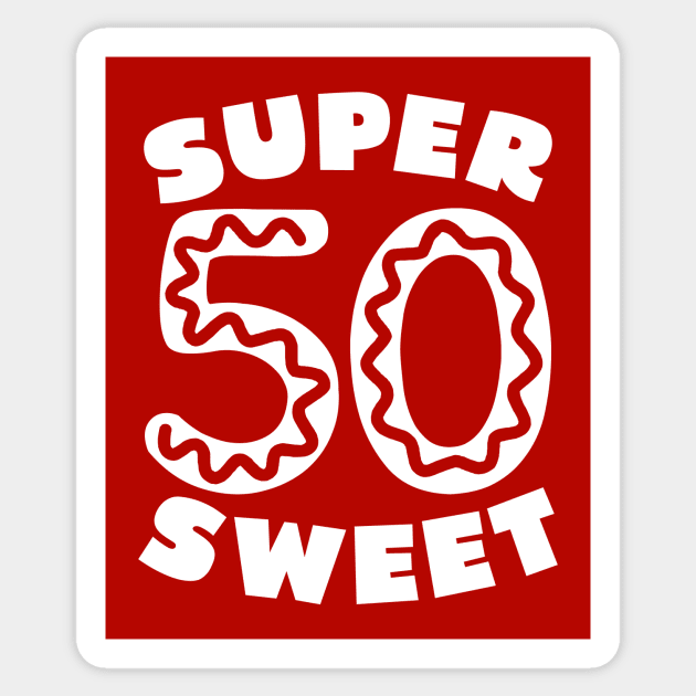 Super Sweet 50 White Donut Icing Sticker by colorsplash